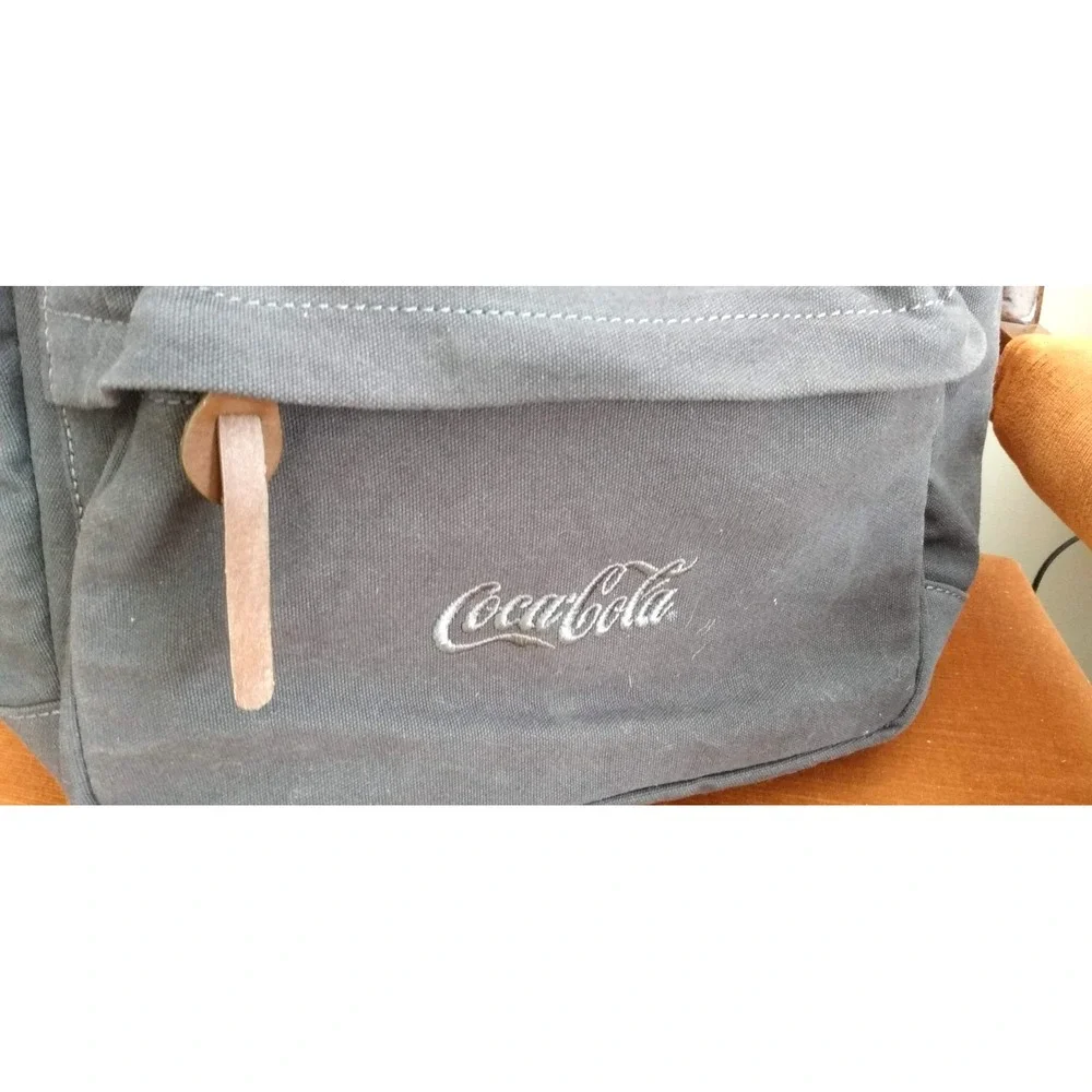Alternative COCA-COLA Logo Padded Laptop Backpack Minimalist Monochrome Lash Tab